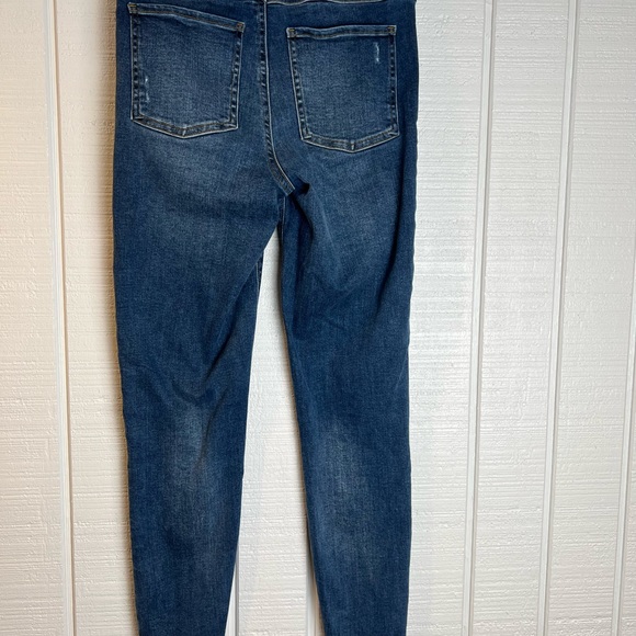 SPANX ANKLE SKINNY Distressed Blue pull-on Jeans Jeggings Size Small - Picture 11 of 11